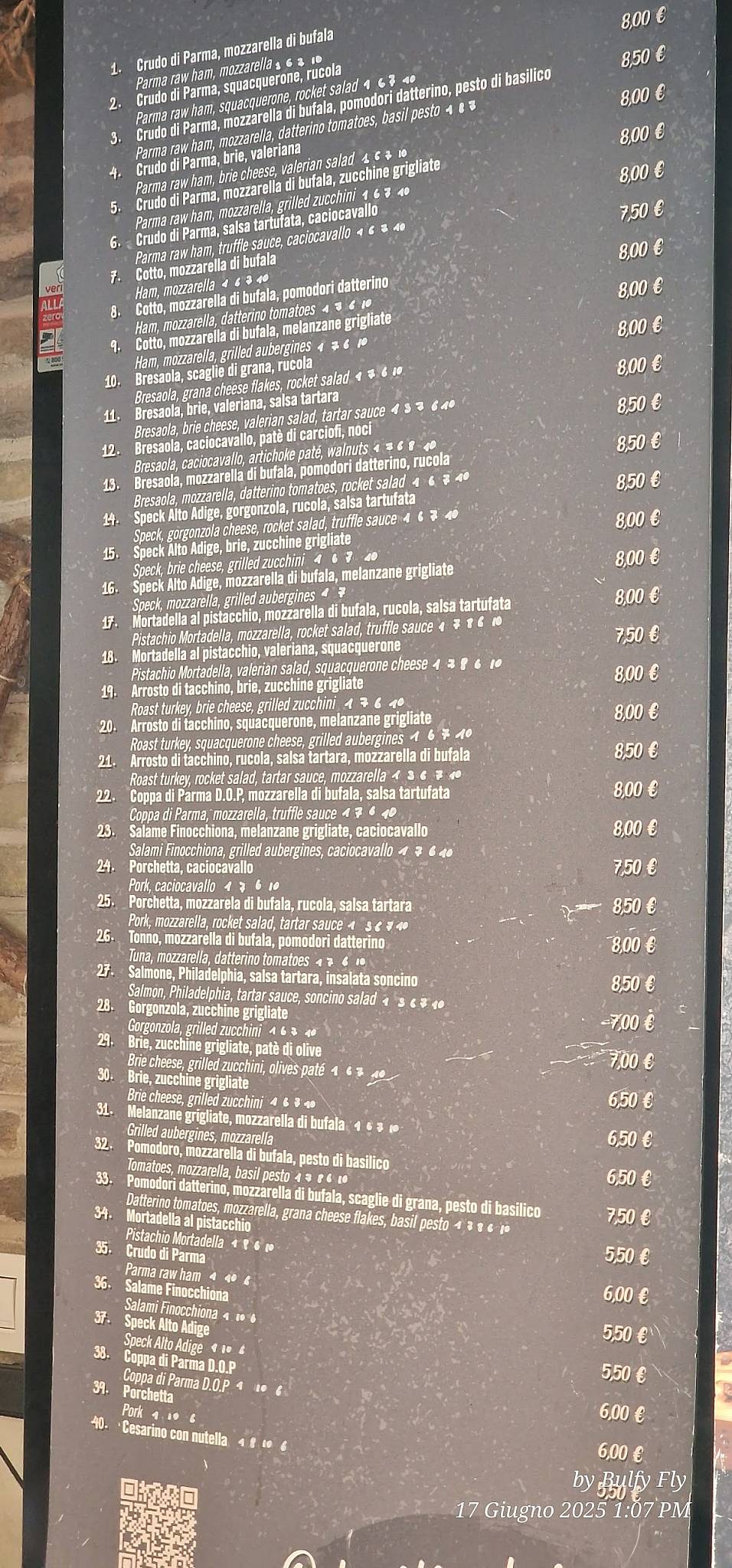 Menu di Cesarino 