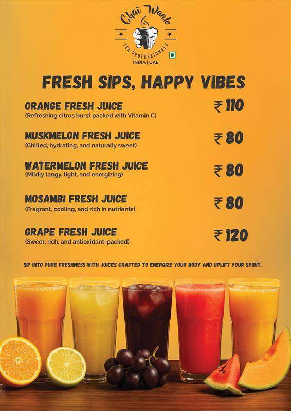 Chai Waale - Adambakkam menu