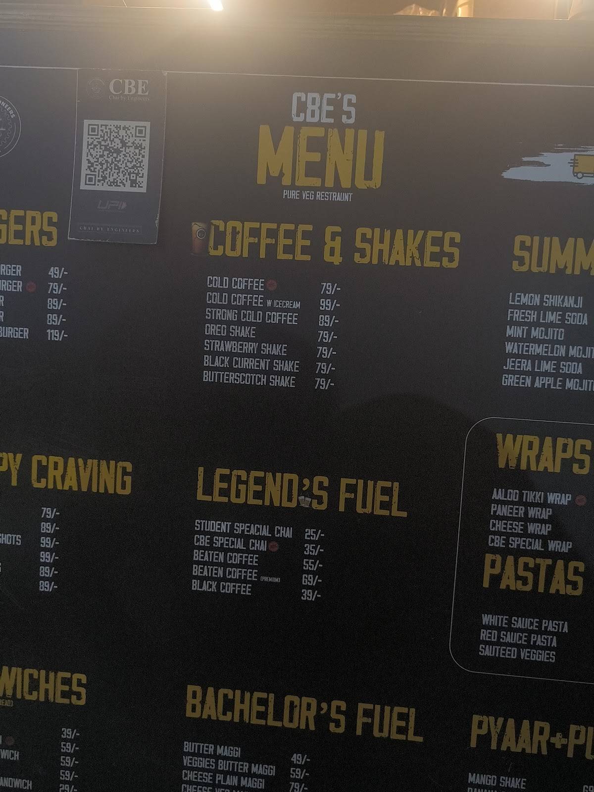 Chai by Engineers- CBE menu