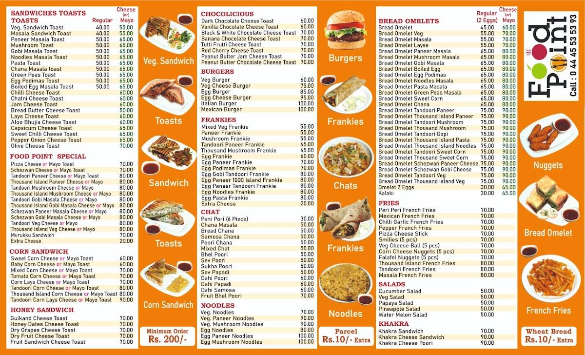 Food Point menu