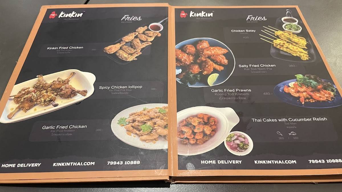 Kinkin Thai Restaurant menu