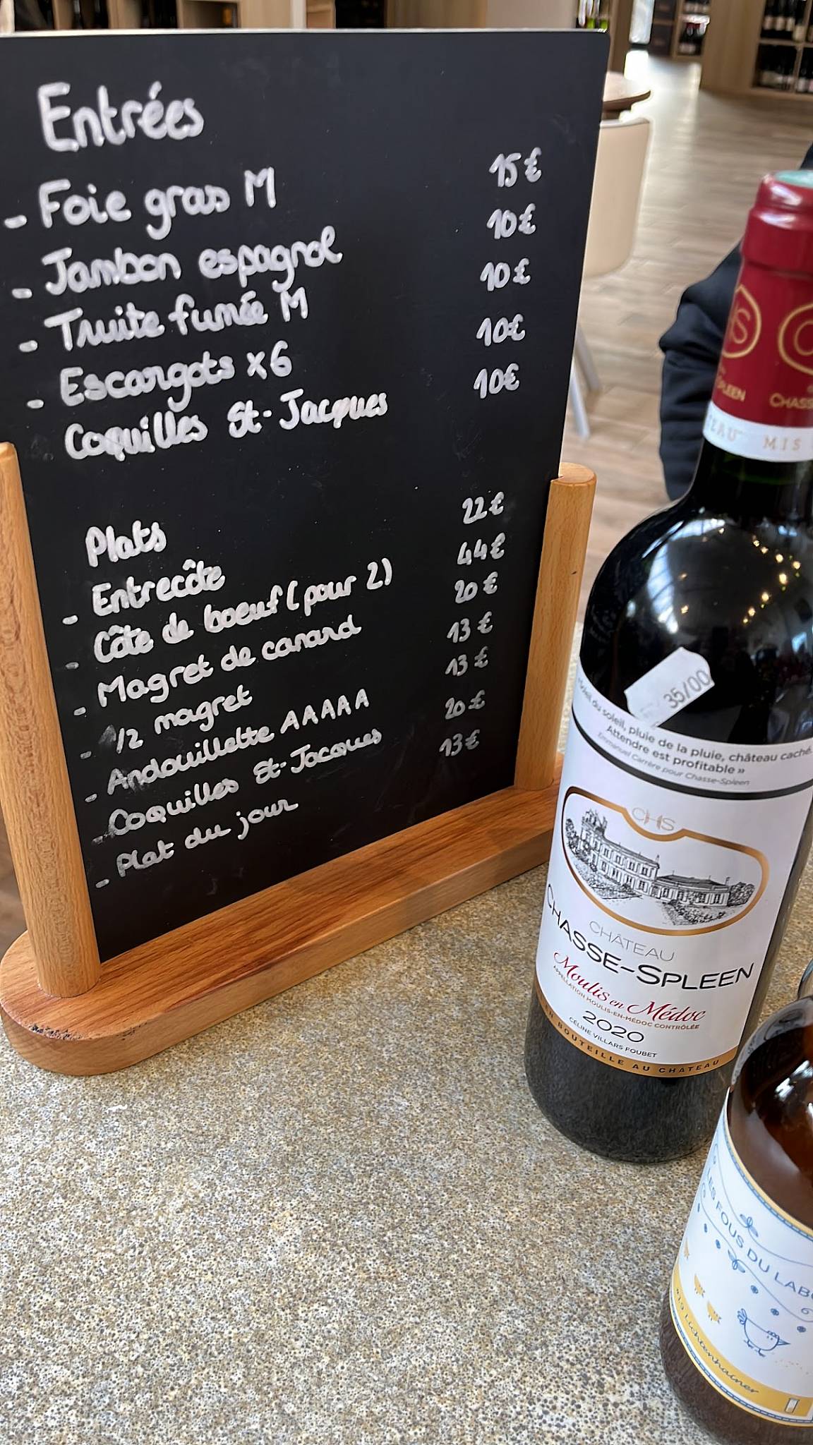 Menu de Chez Erwan