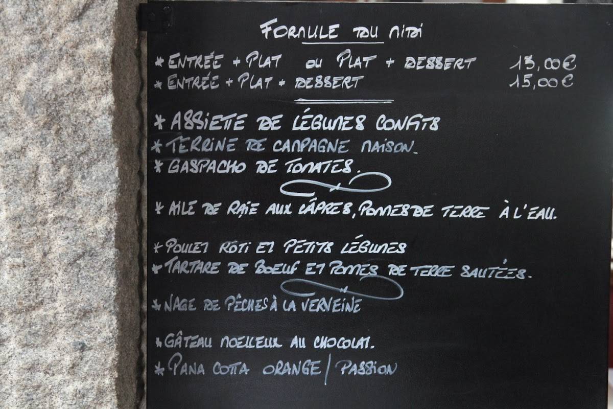 Menu de Chez Paul