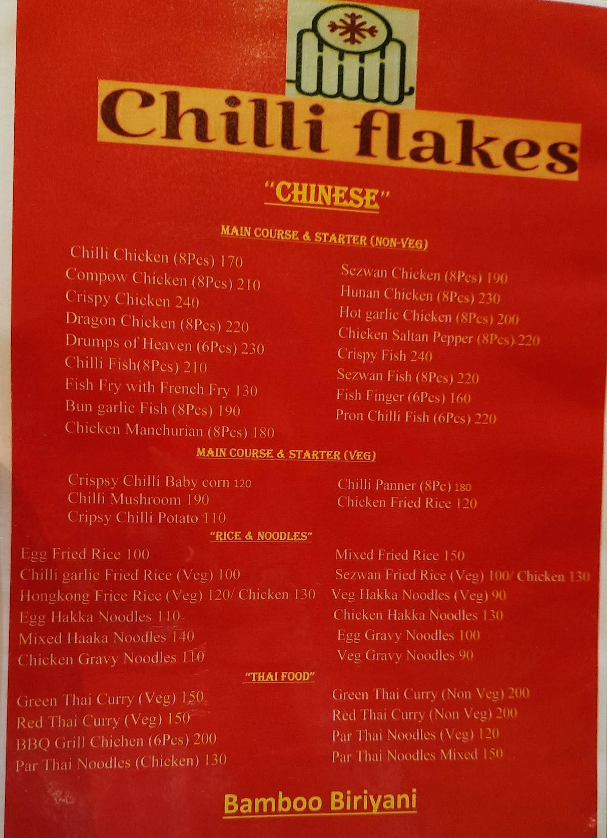 Chilli Flakes(Pizza Secret) menu