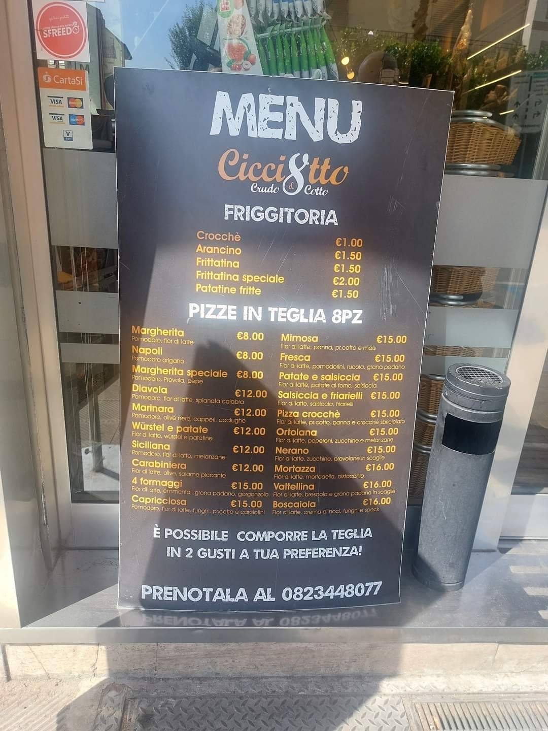 Menu di Cicciotto 