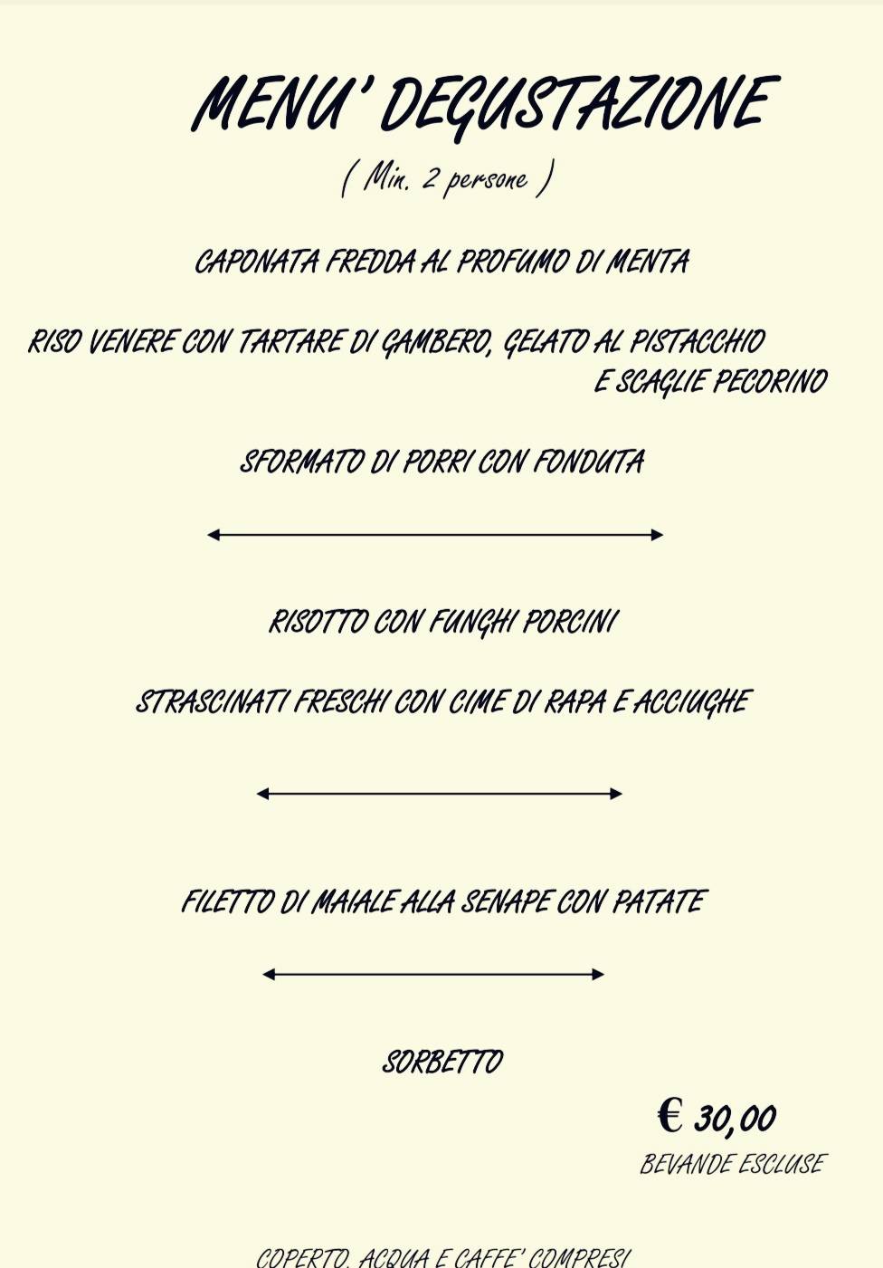 Menu di Hobb’s Ristorante 