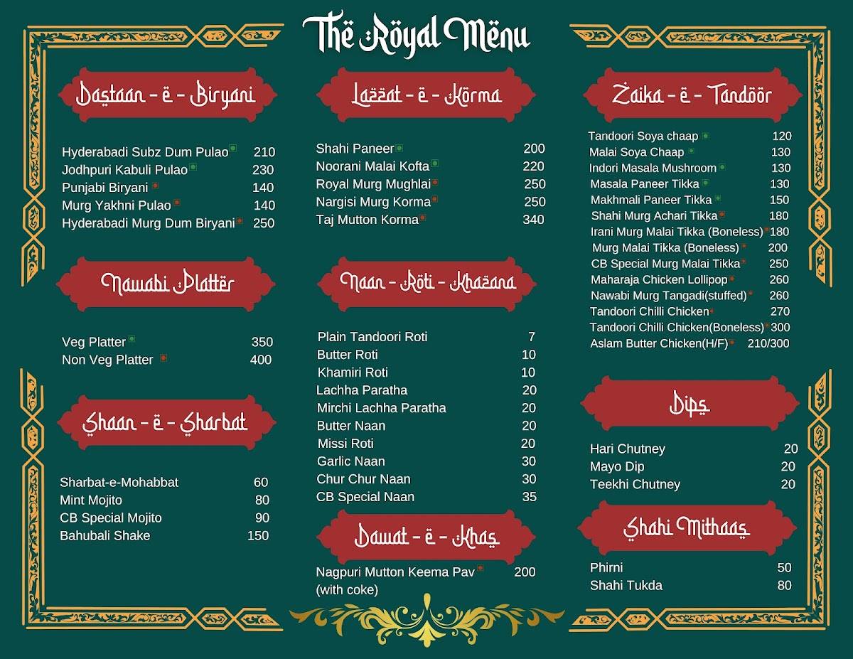 City Biryani menu
