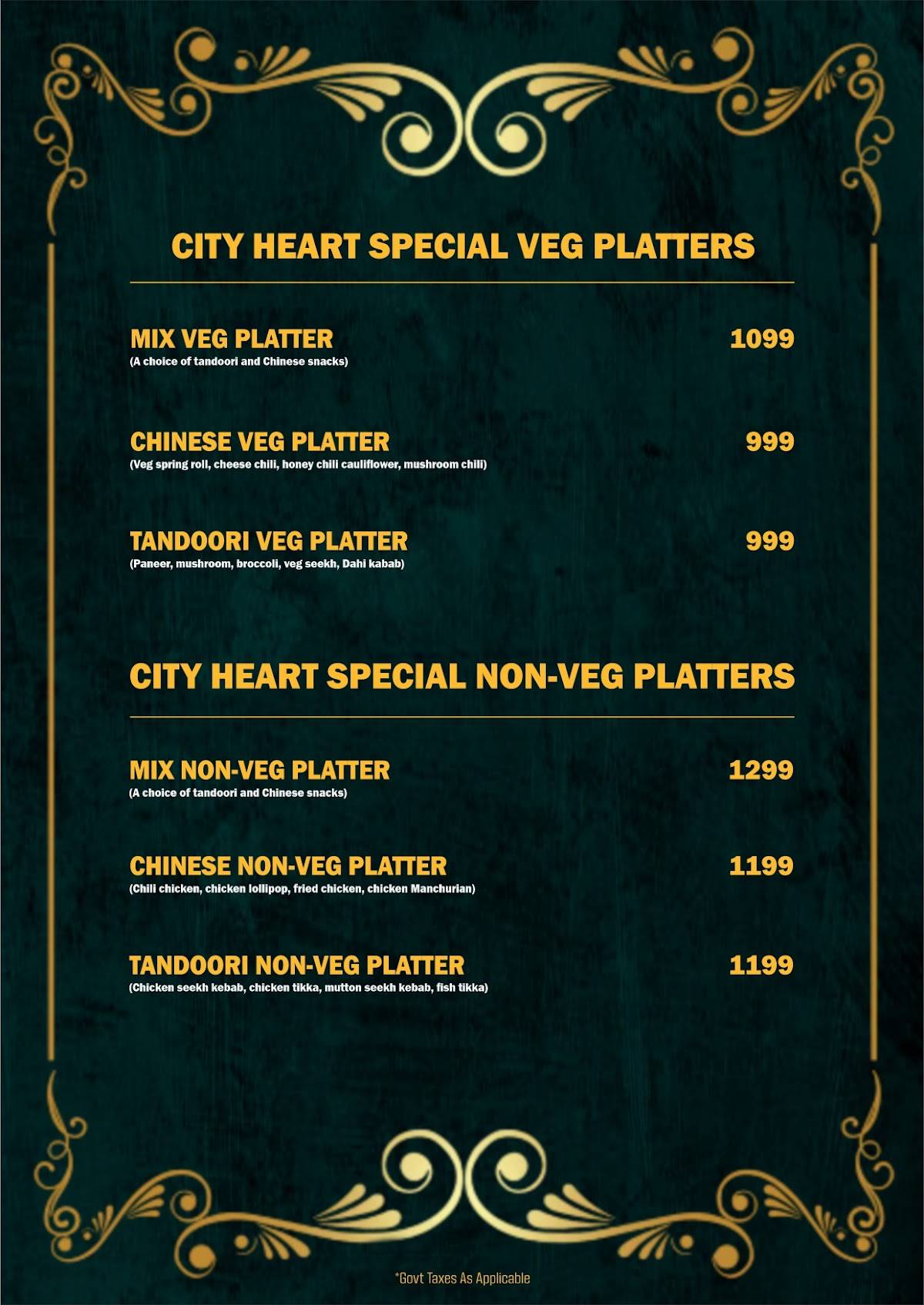 City Cabana menu