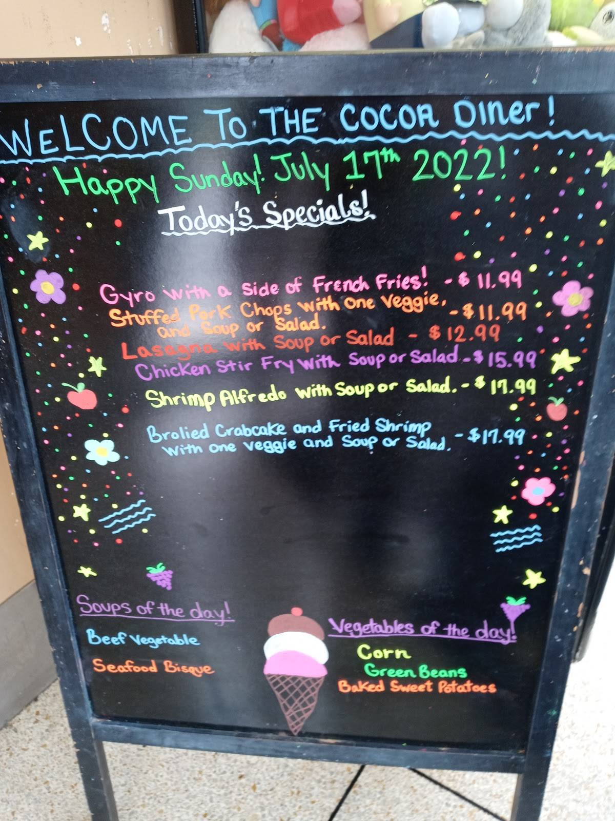 Menu at Cocoa Diner restaurant, Hummelstown, 590 E Main St