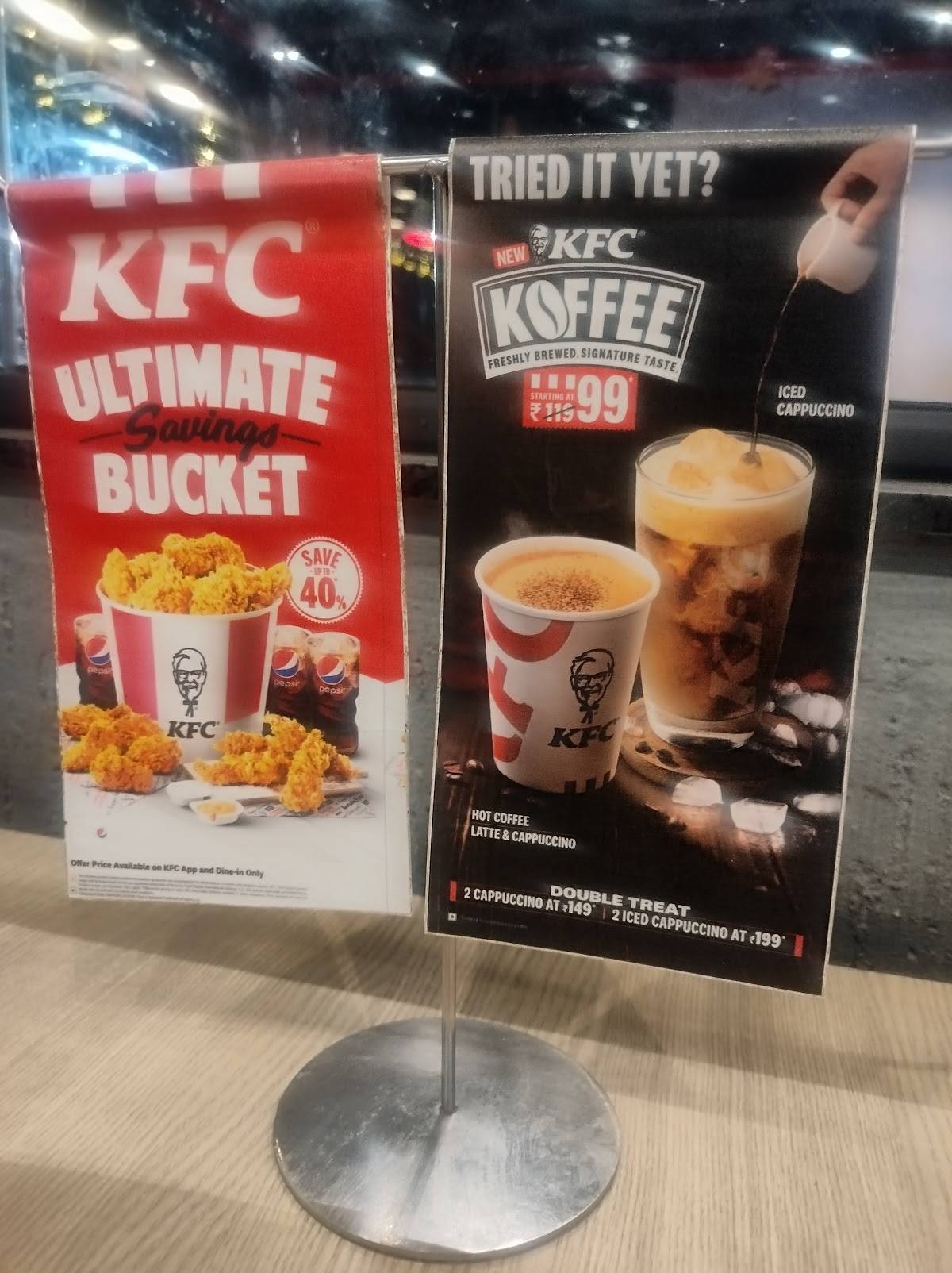 KFC menu