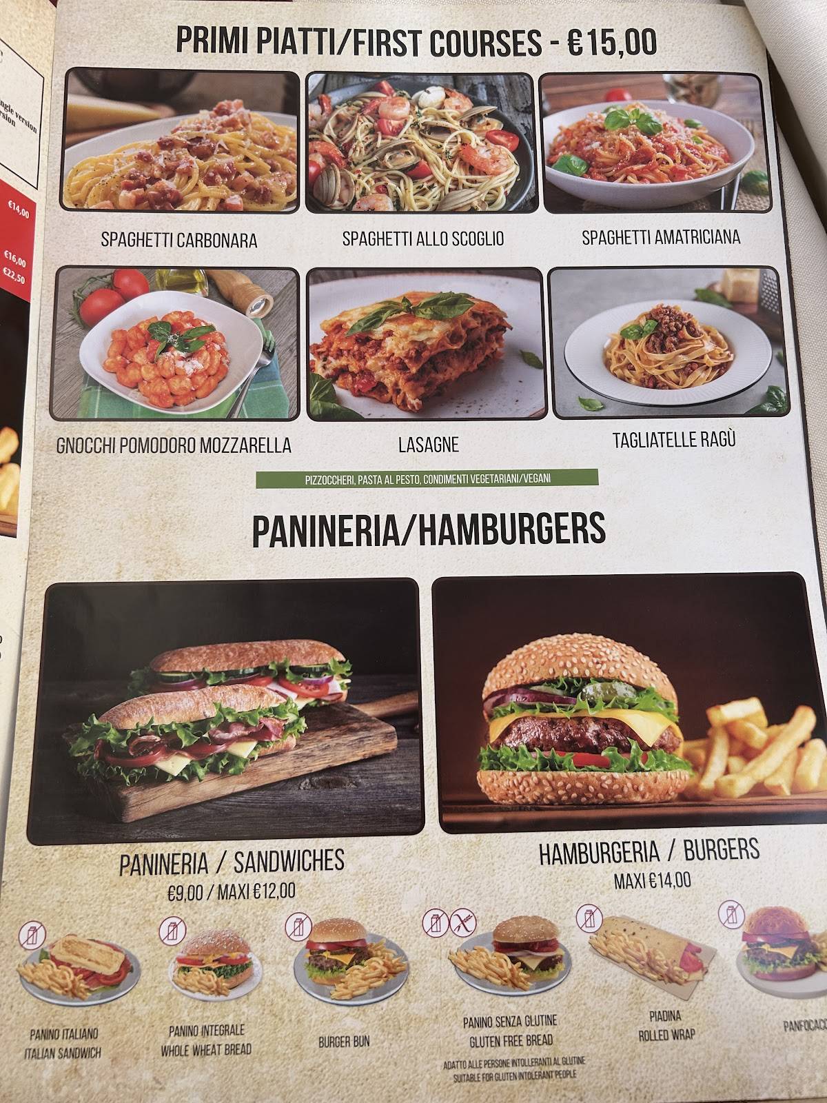 Menu di El Merendero 