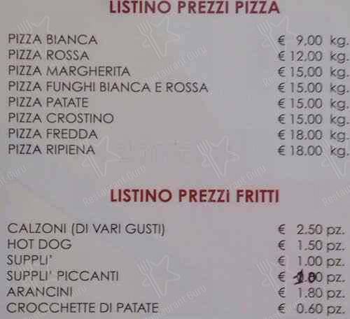 Menu di Compari di Pizza 