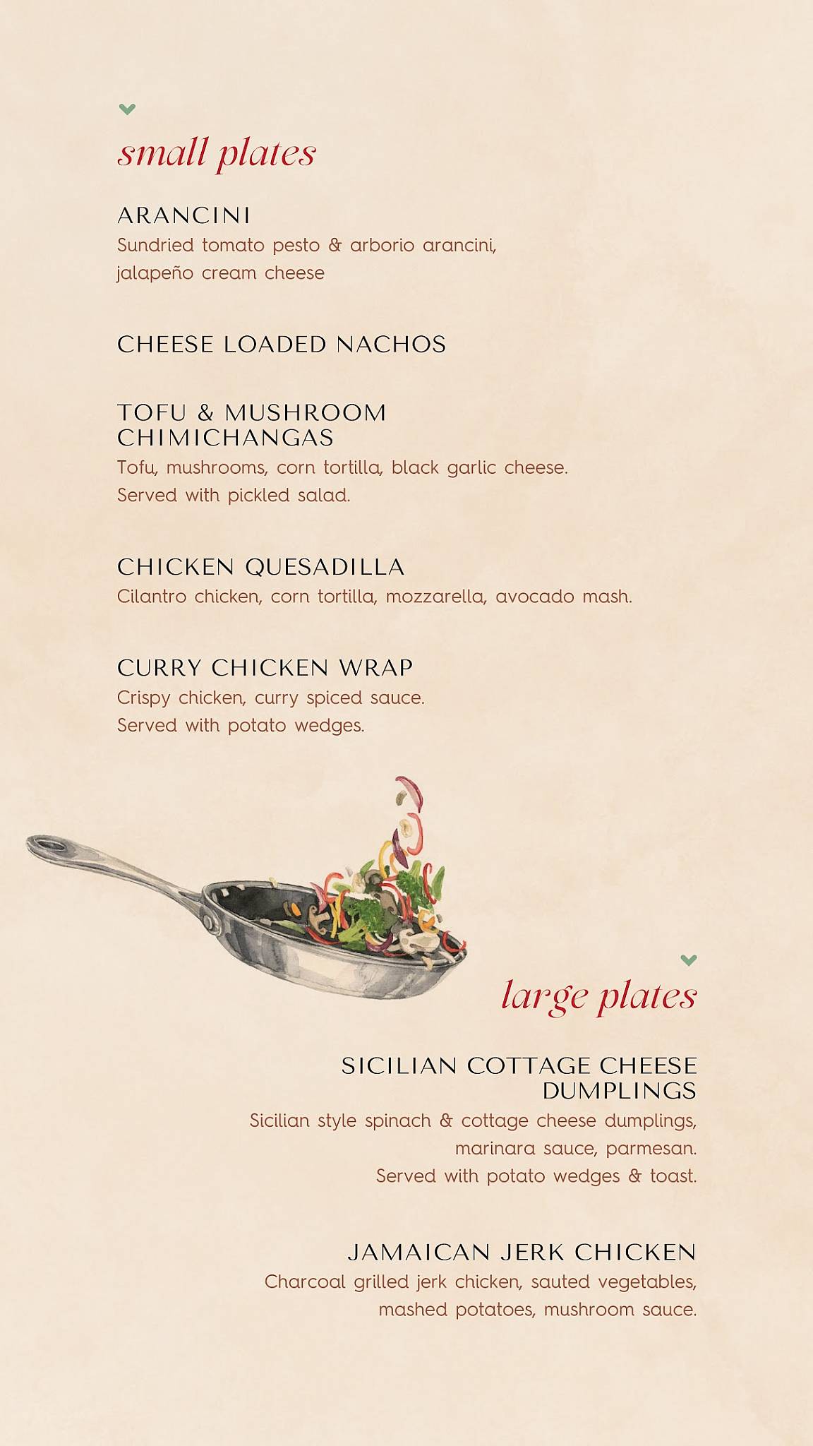 Conçu Jubilee Hills menu