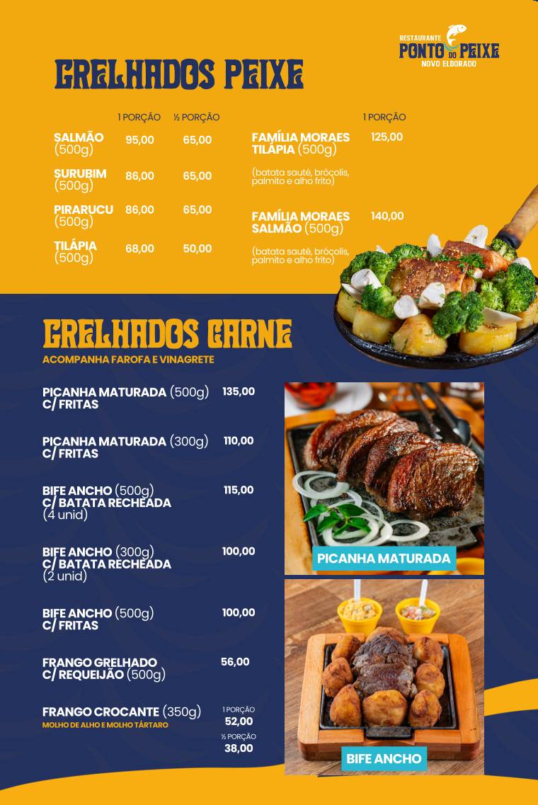 Ponto Do Peixe Novo Eldorado cardápio