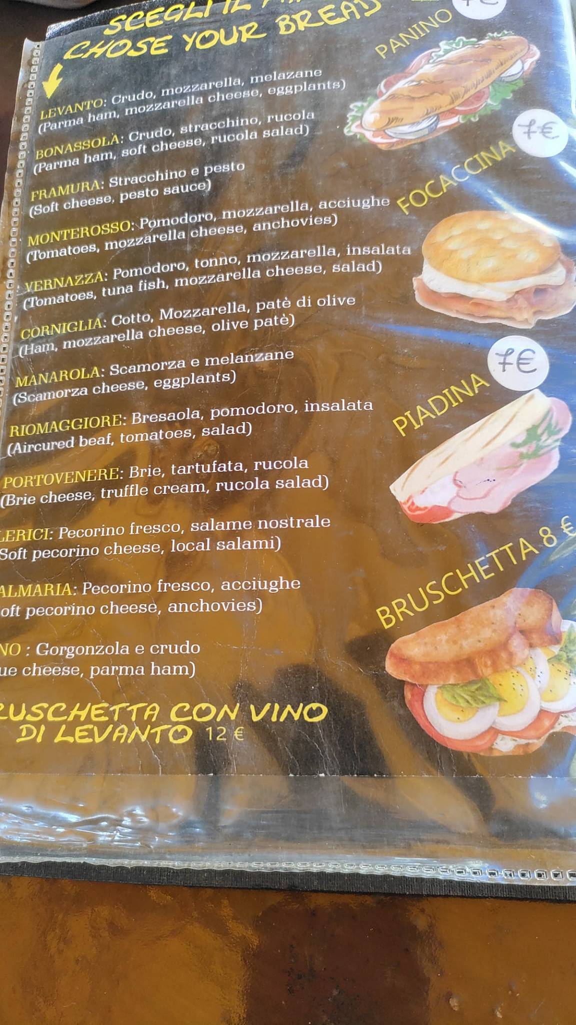 Menu di Contro Vento 