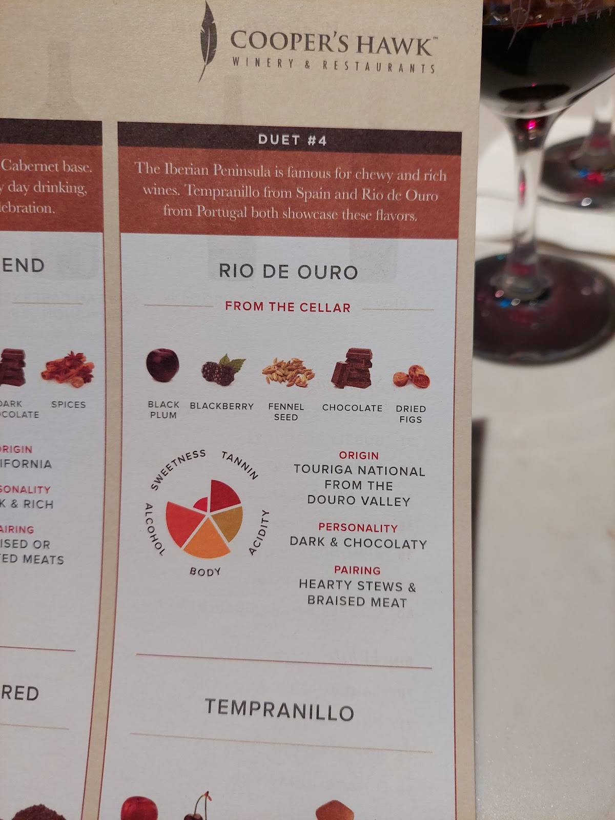 Menu at Cooper's Hawk Winery & Restaurant Coconut Creek, Coconut Creek