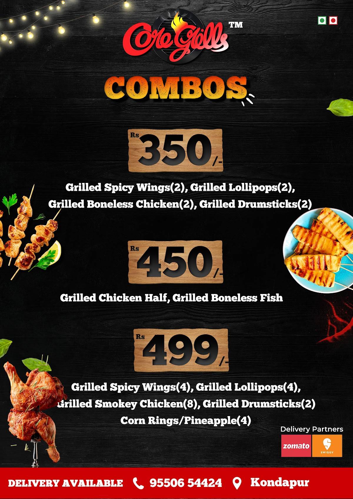 Coregrills menu
