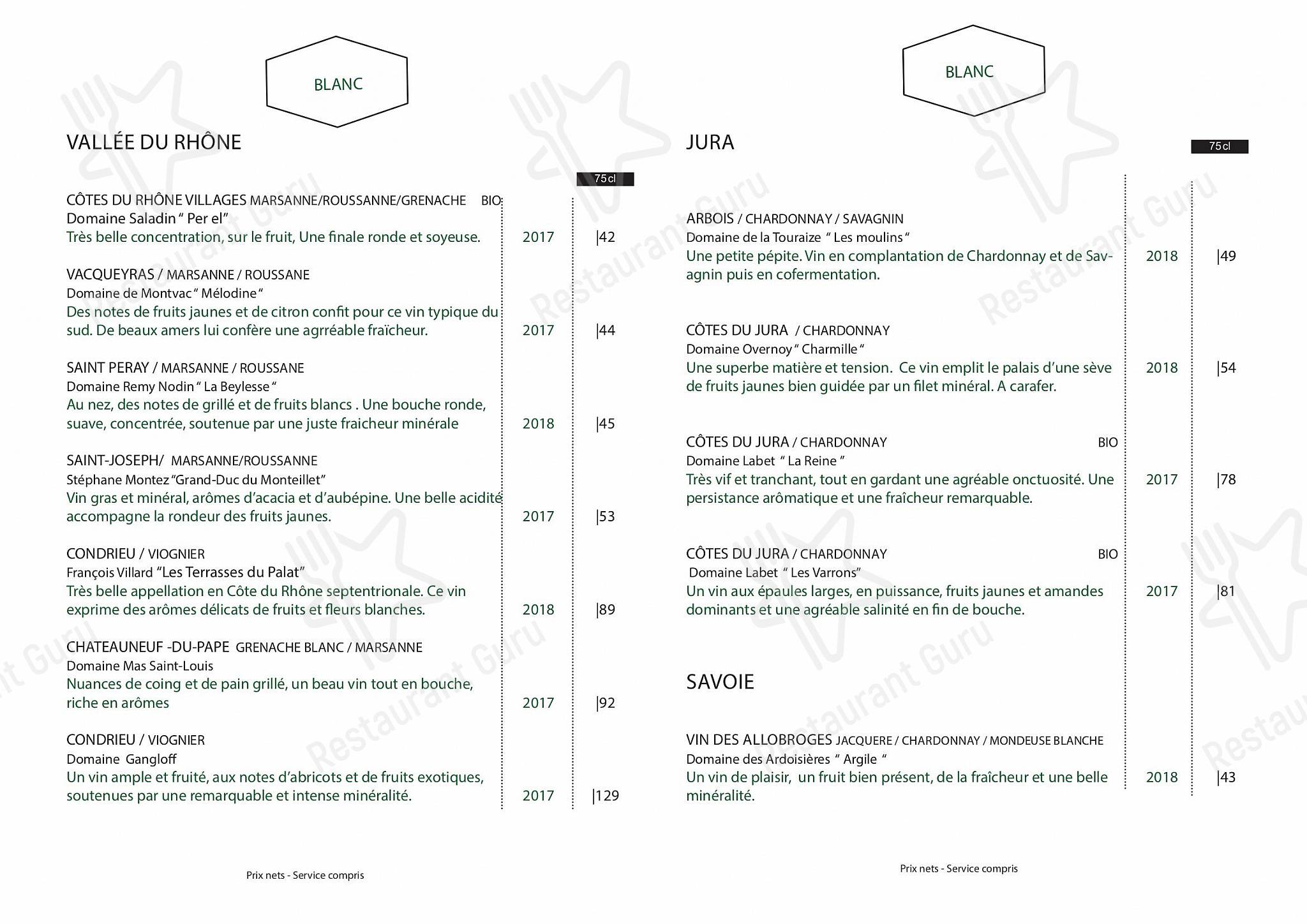 Coretta dans Paris - Set menu