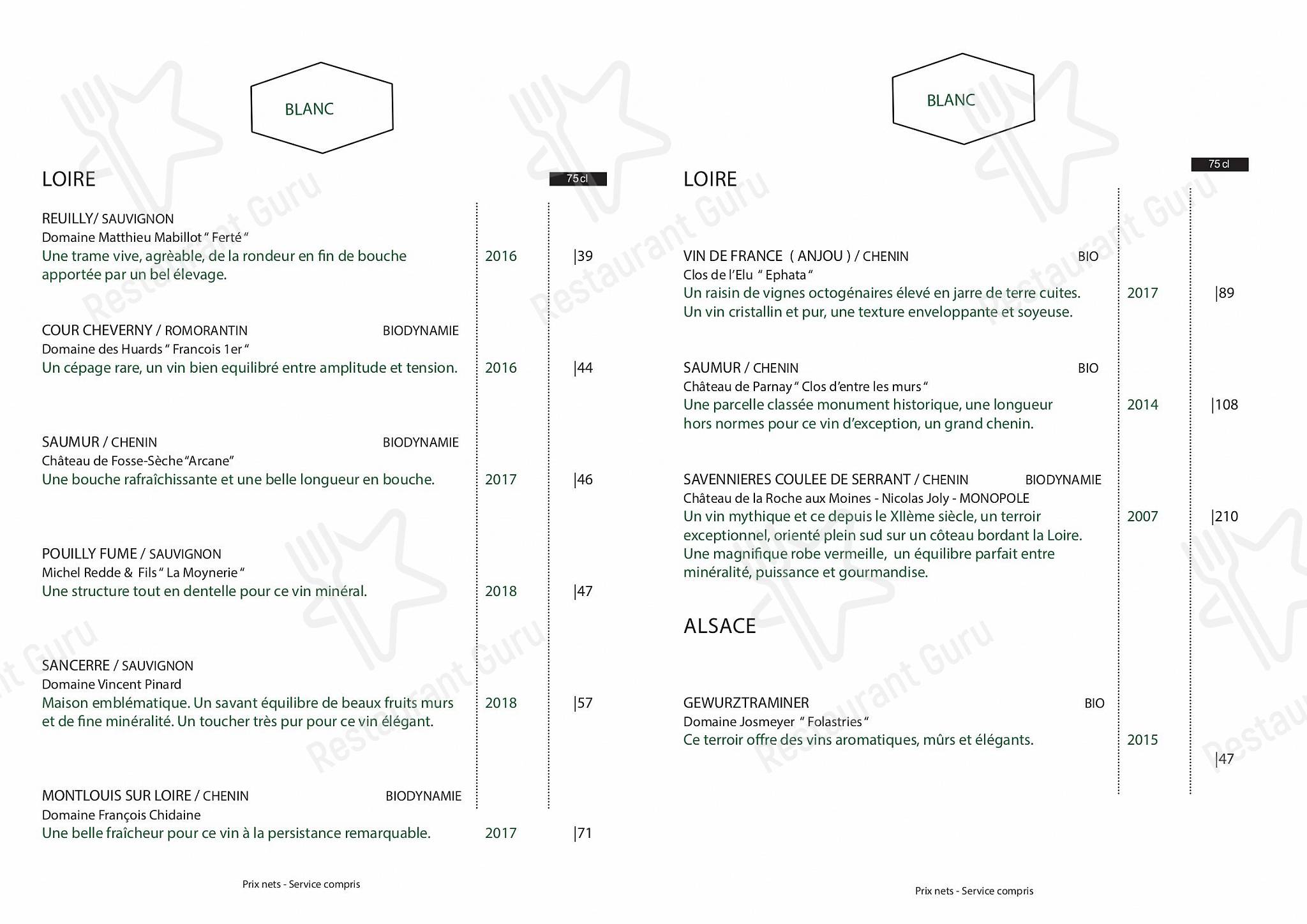 Set menu pour Coretta dans Paris