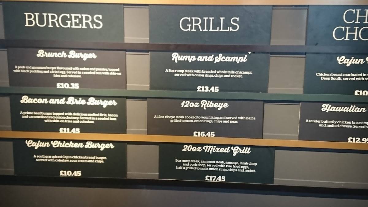 Menu at Corner House pub & bar, Nuneaton