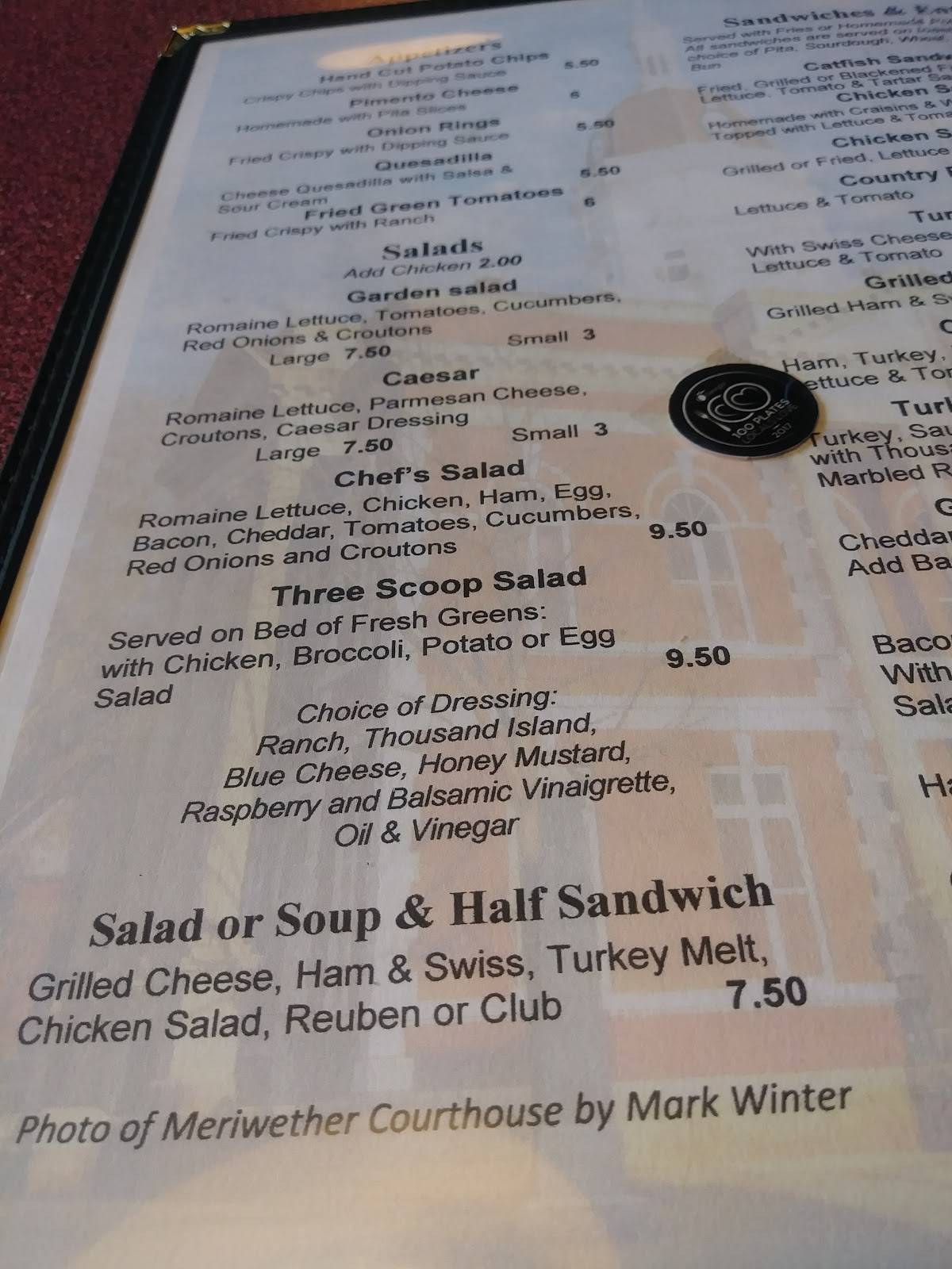 Menu at Court Square Cafe Greenville