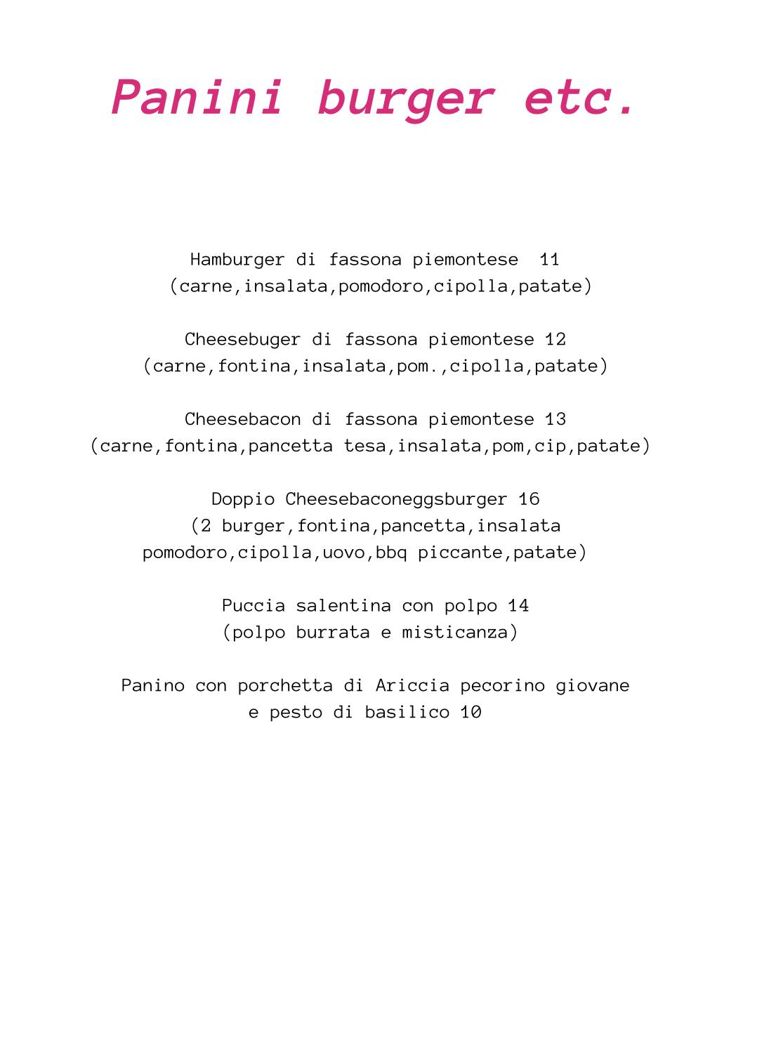 Menu di Covo28 Beerstrò 