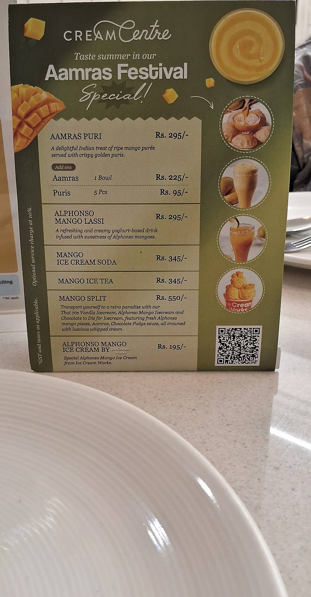 Cream Centre Thane menu
