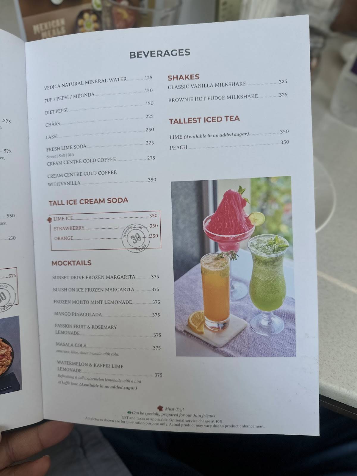 Cream Centre Thane menu