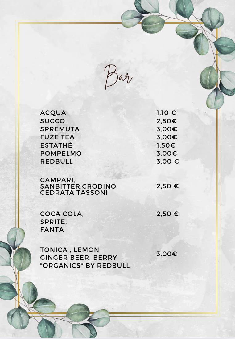 Menu di Loco Cafè - La Baracchina 