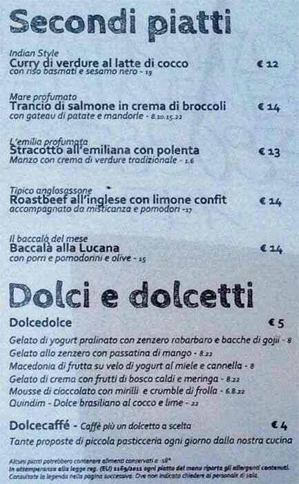 Menu de Dicocibo