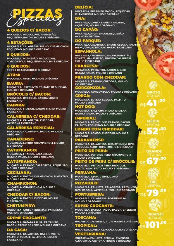 DNA da Pizza Joinville cardápio