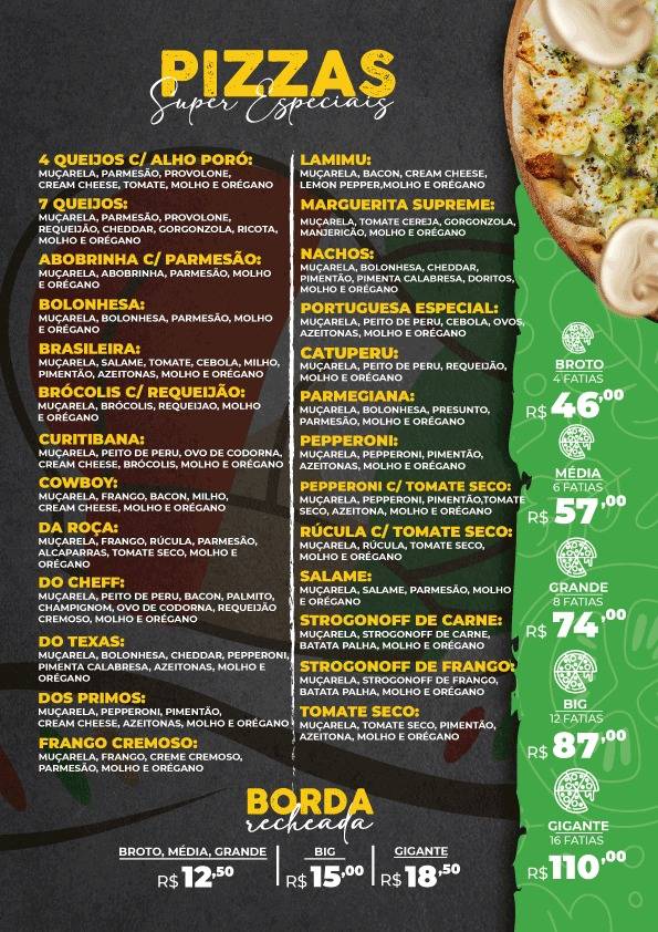 DNA da Pizza Joinville cardápio