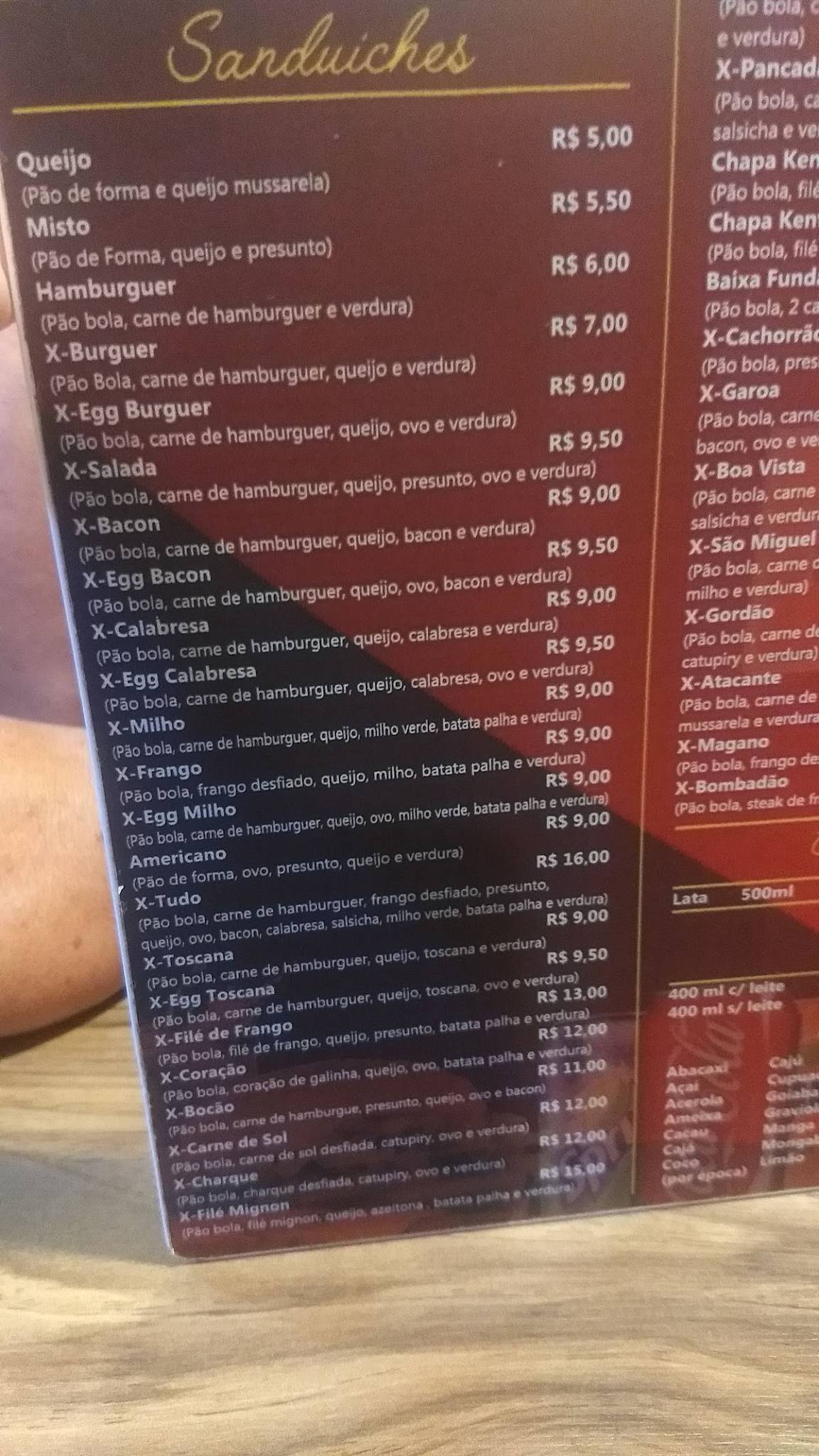 DOM FERNANDES cardápio