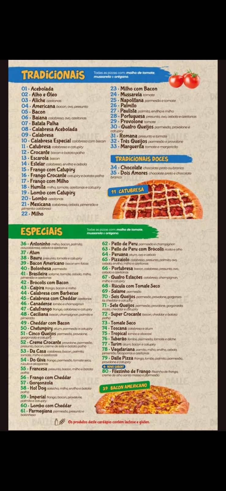 Dalle Pizza - CIC cardápio