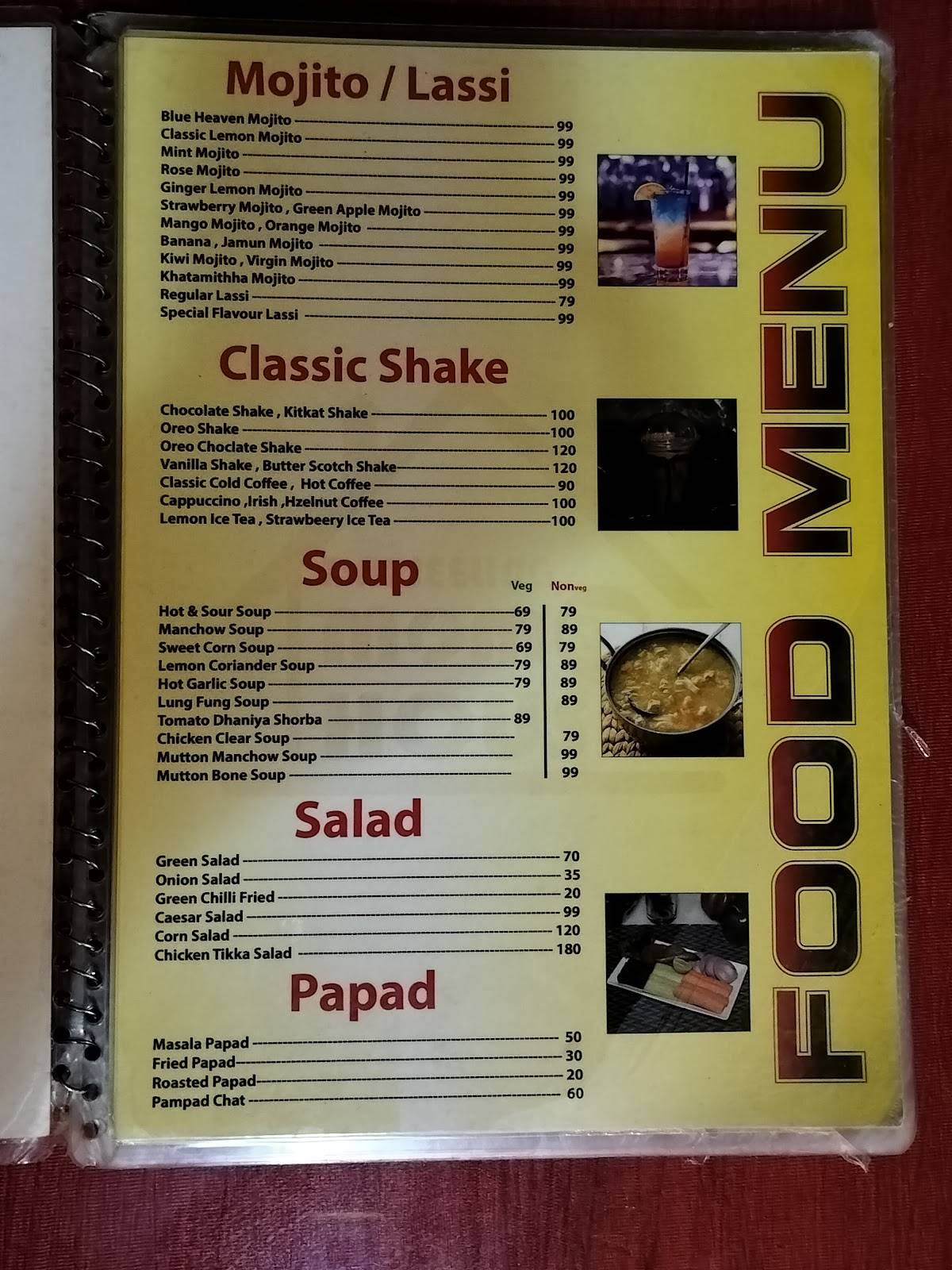 Darjeeling Kitchen menu