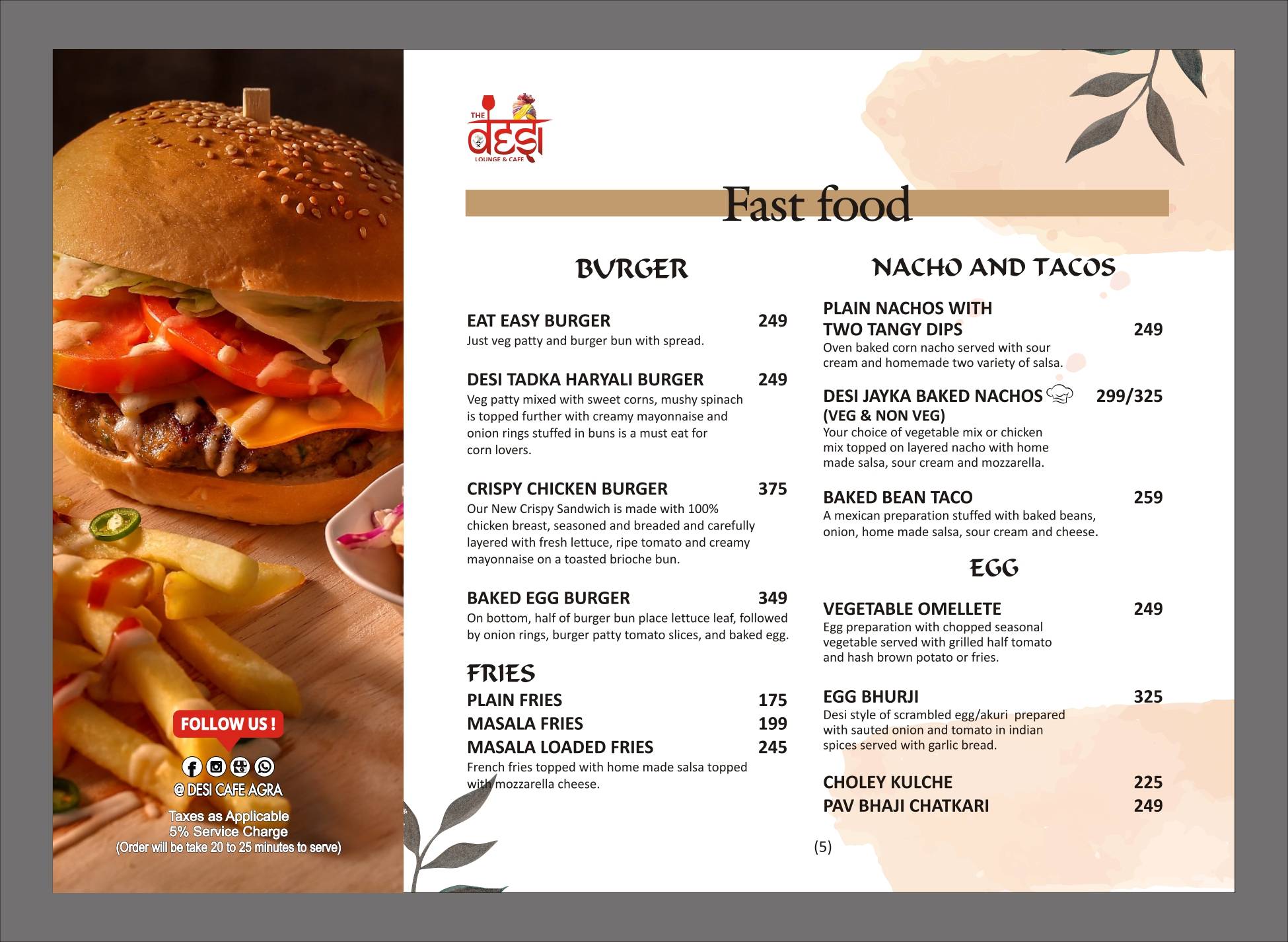 NUCLER - Ex Desi Cafe menu