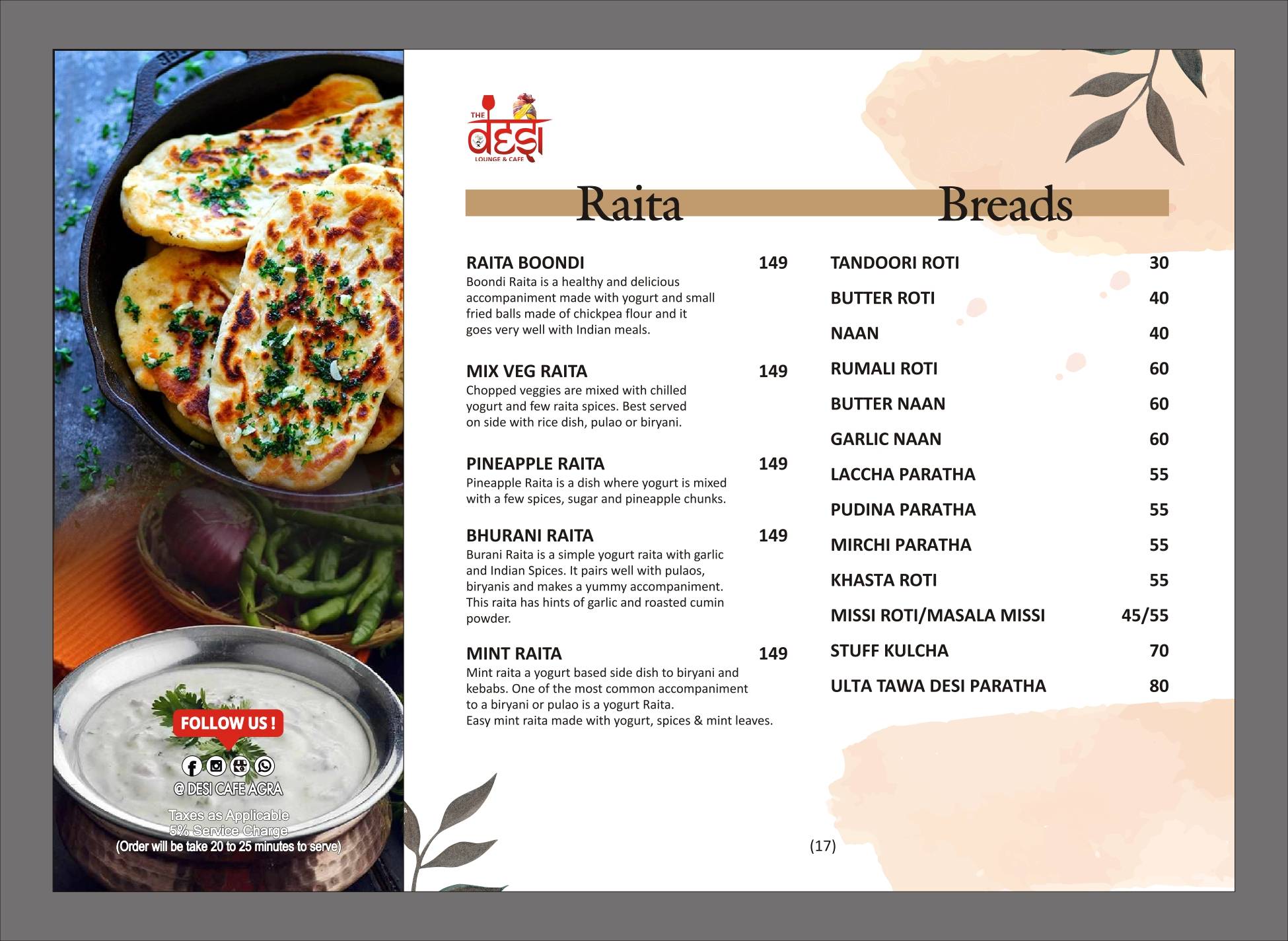 NUCLER - Ex Desi Cafe menu