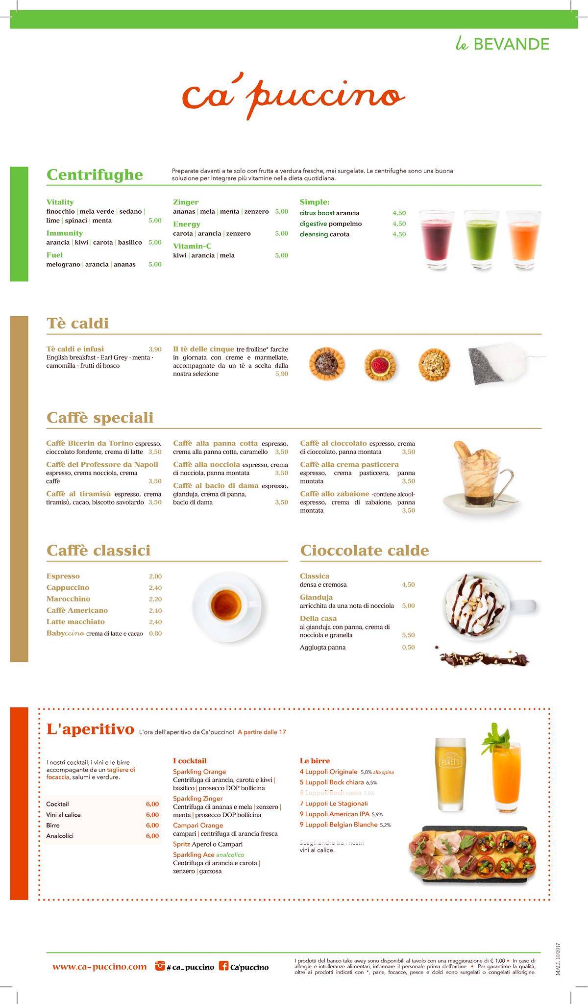 Menu di Ca'puccino 