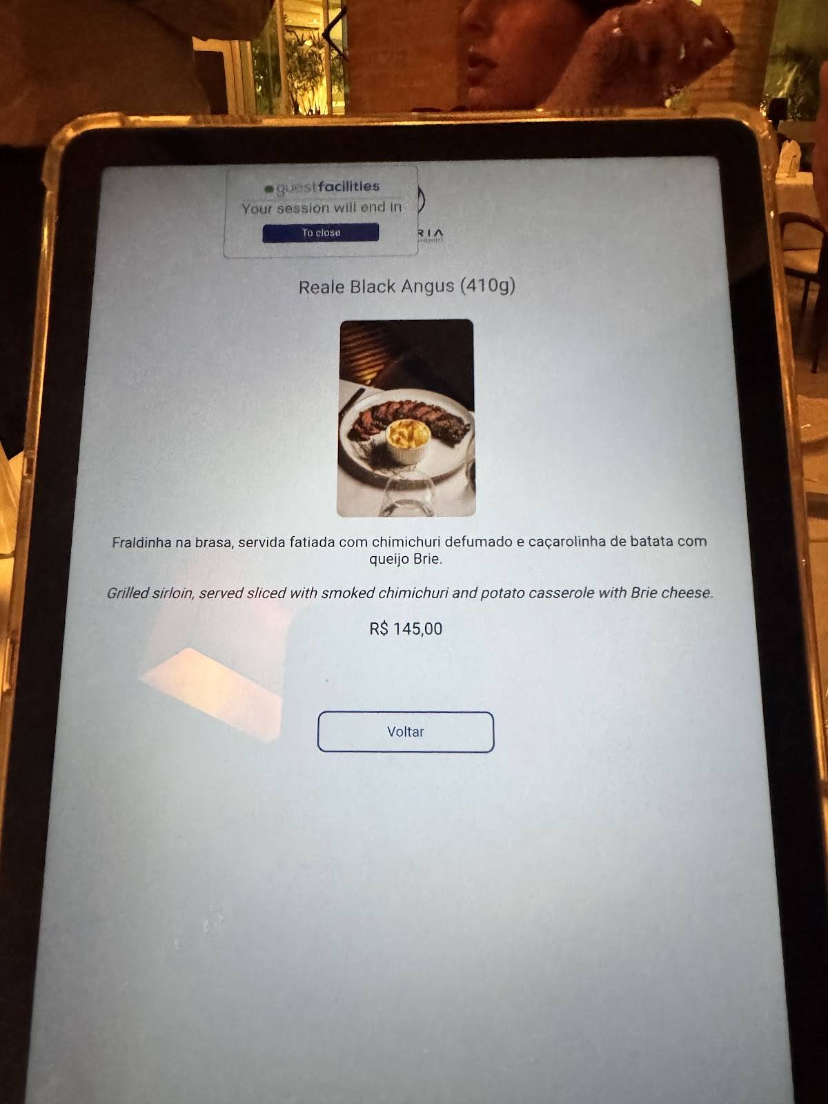 Bellini Ristorante cardápio