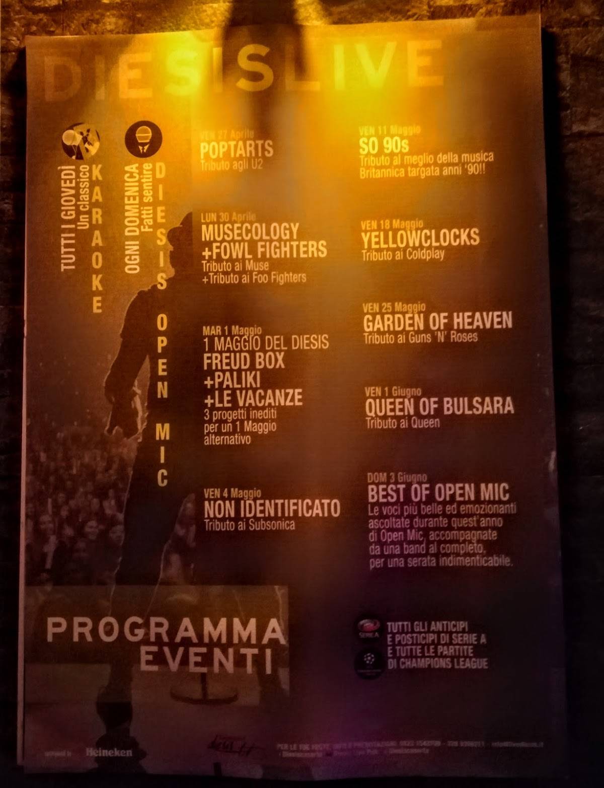 Menu di Diesis Live Pub 