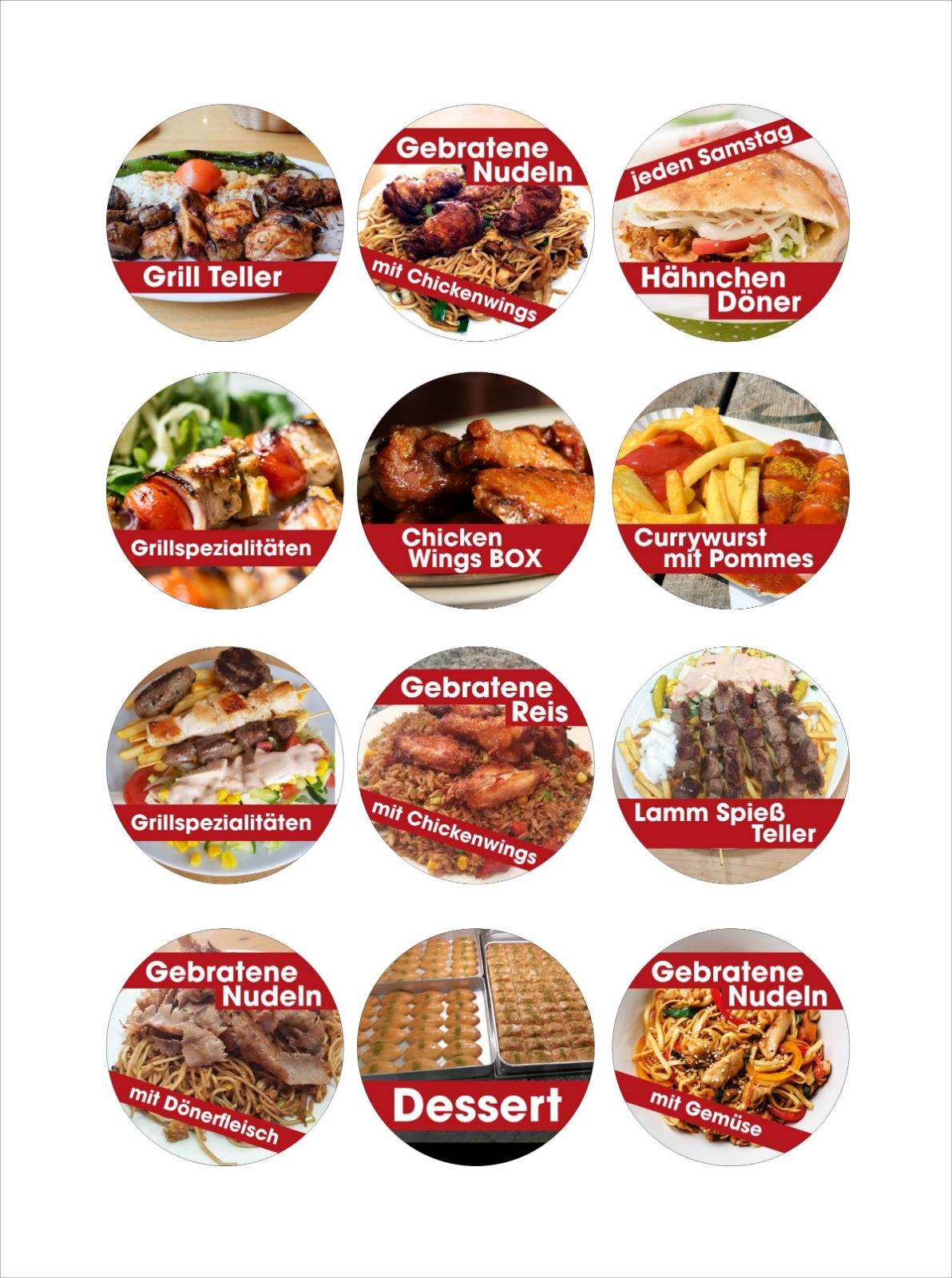 Menu de DöPi -Döner Pizza