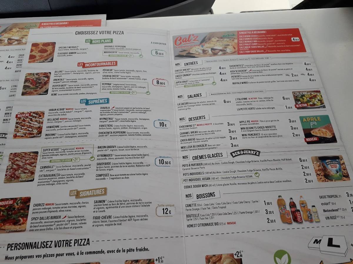 Menu de Domino's Pizza Rochefort