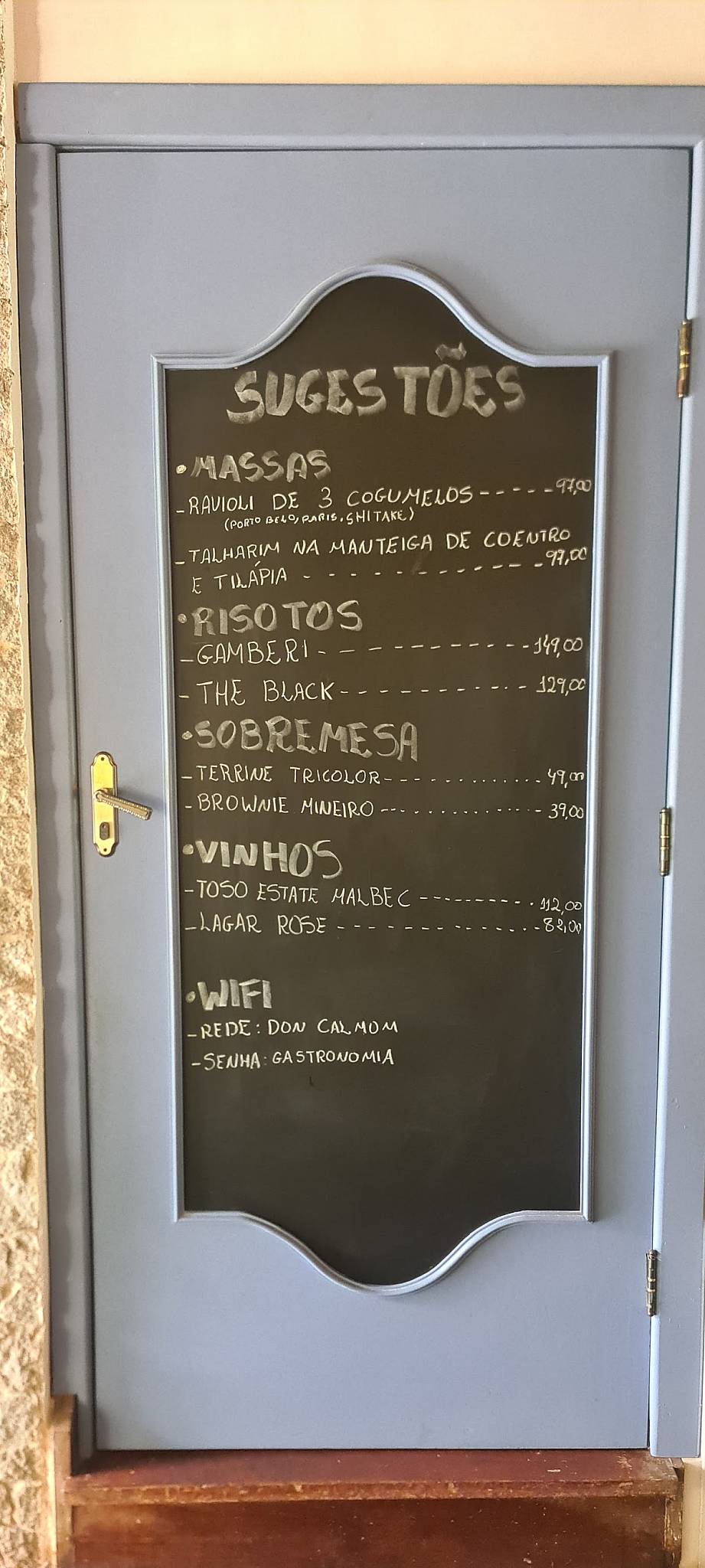 Don Calmon cardápio