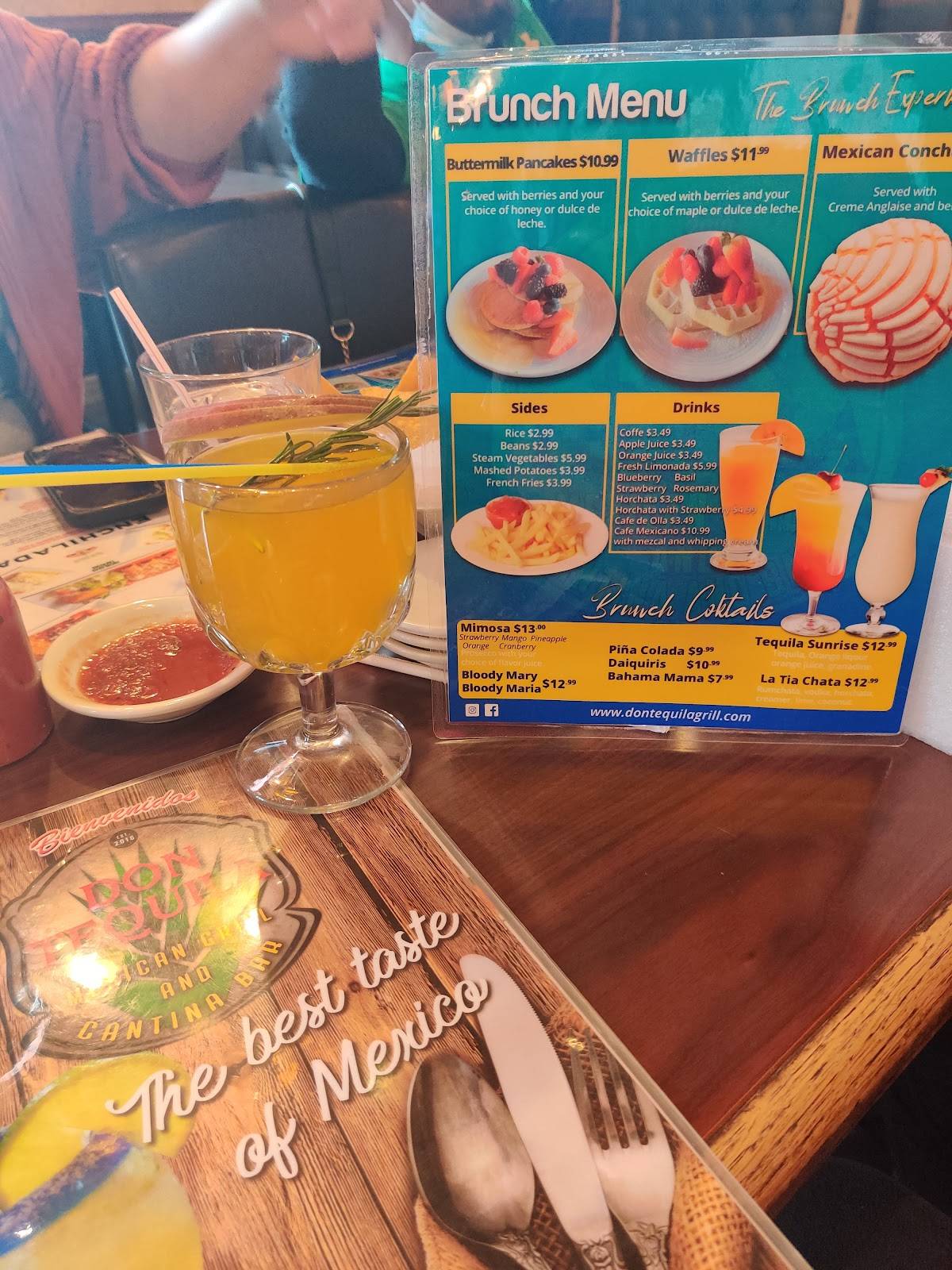Menu at Don Tequila Mexican Grill restaurant, Dublin