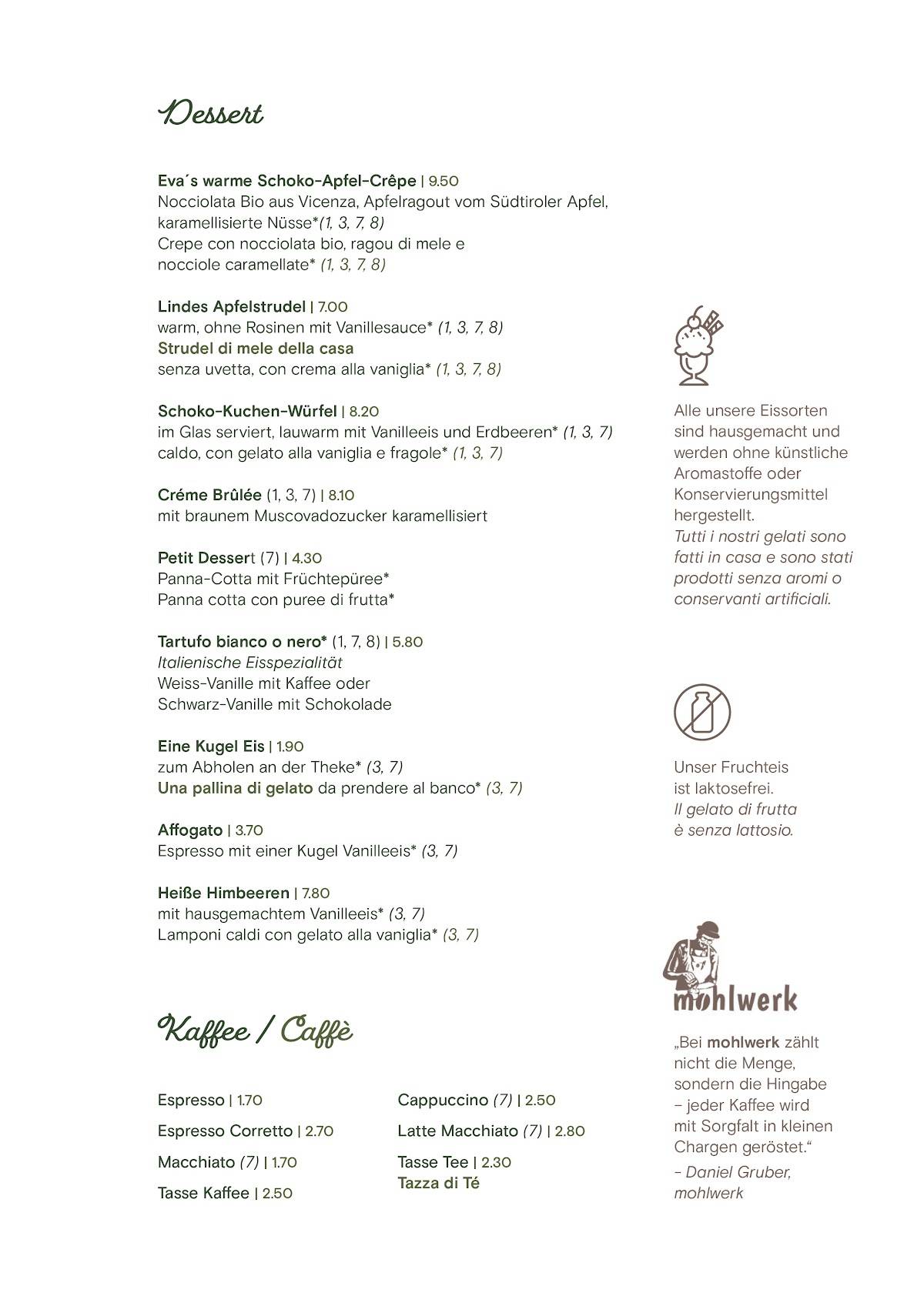 Menu di Dorfgasthaus Linde 