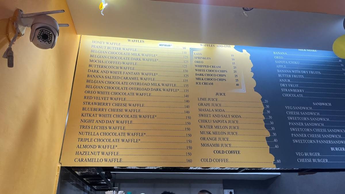 Downtown Waffle menu