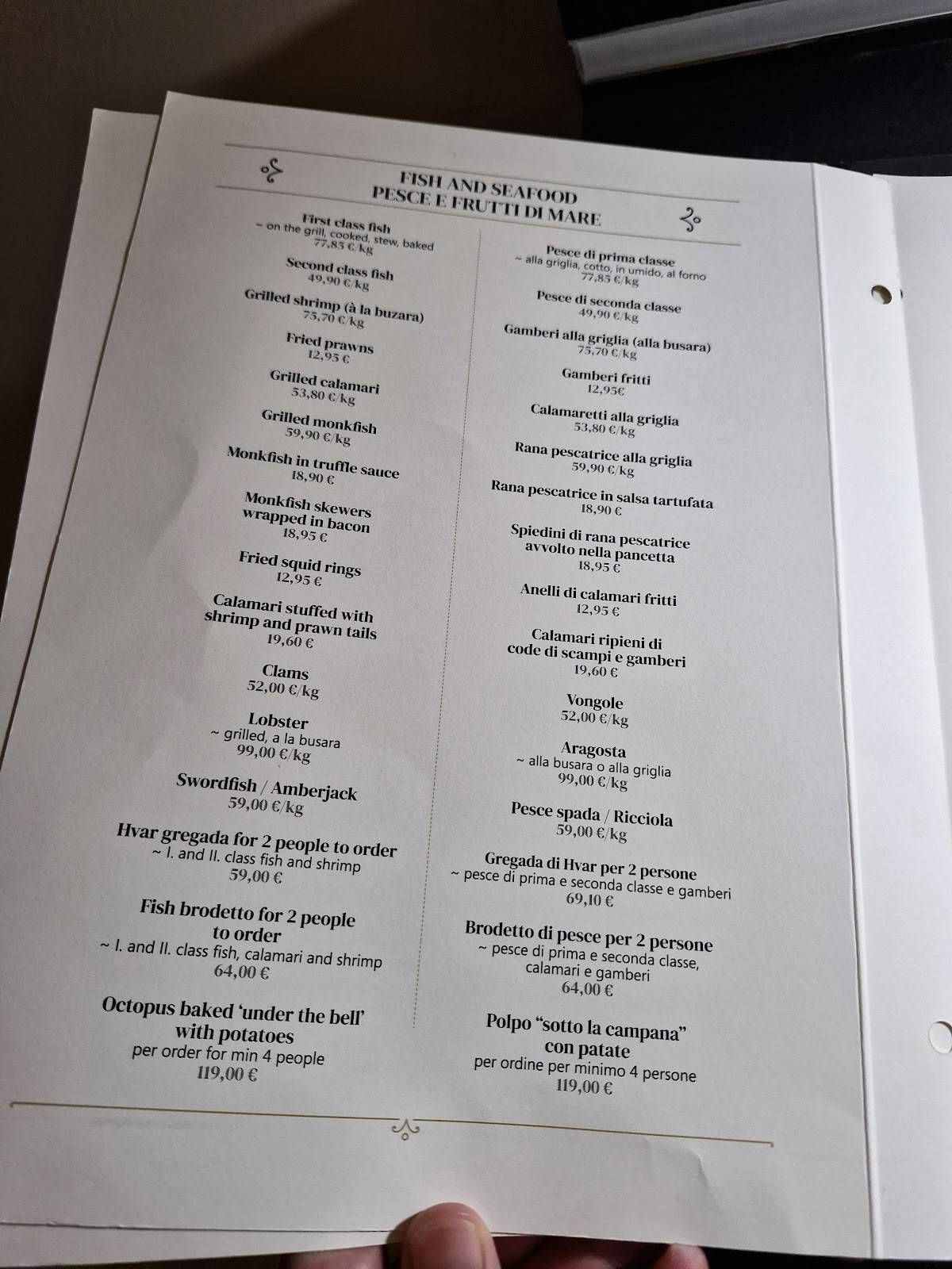 Menu di Duje 
