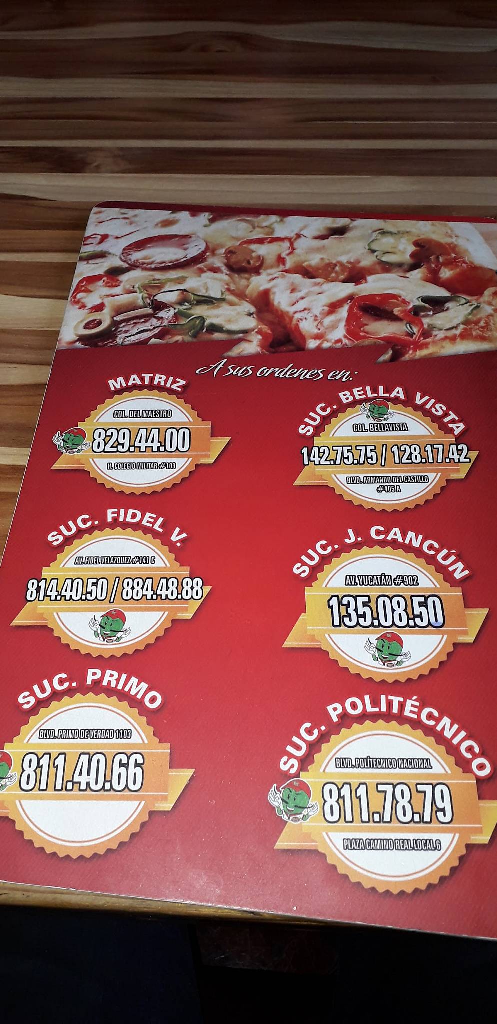 Menu at Arizonas Pizzas pizzeria, Durango, Av. Heroico Colegio Militar 109