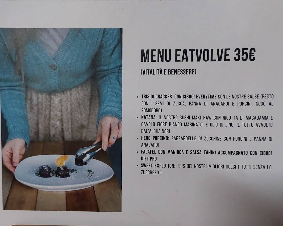 Menu di Eatvolve - The Nutrilab 