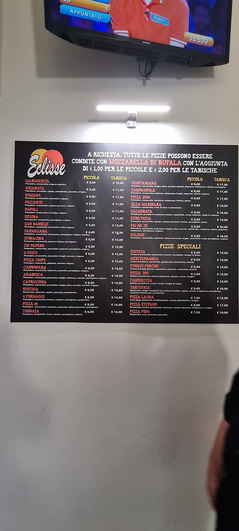 Menu di Eclisse 